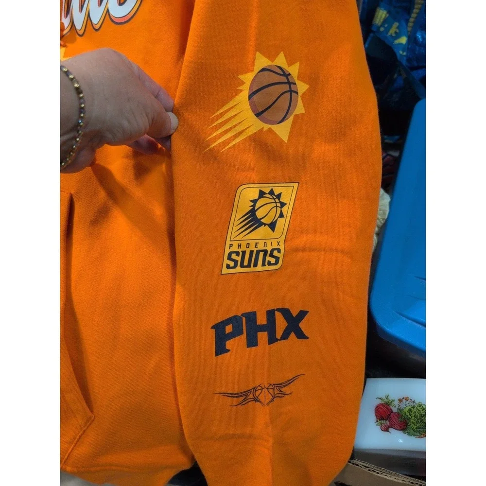 NWT Phoenix Suns El Valle New Era Pullover Hoodie Men's Large‎ Orange Logos